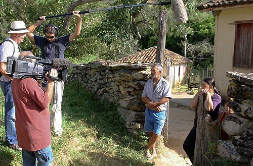 Equipe da Quimera Filmes, dirigida pelo cineasta Helvécio Ratton.