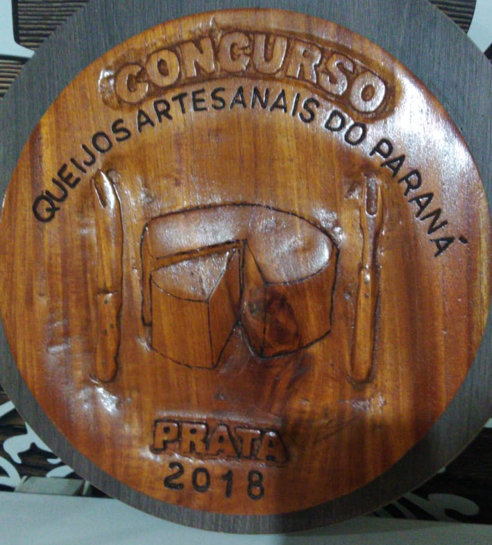 Medalha de prata no concurso de queijos do Paraná